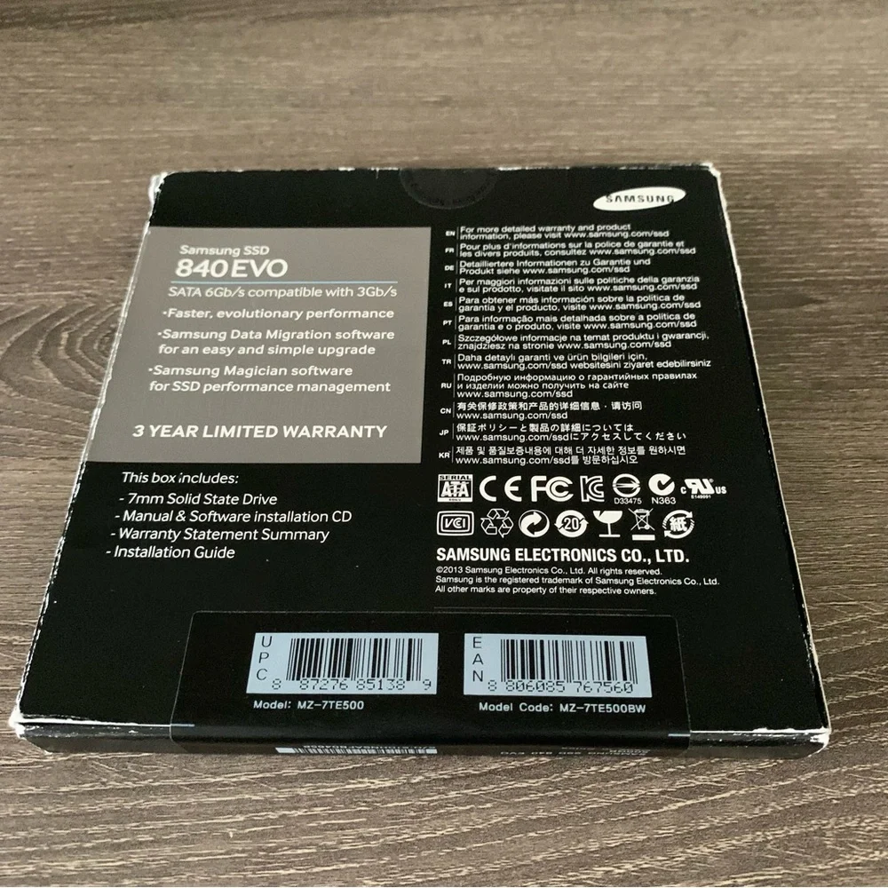 Samsung 840 EVO 500GB Internal Solid-State Drive (SSD) Sata III MZ-7TE500
